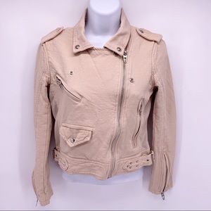 Blank NYC Tan Moto Jacket Size XS
